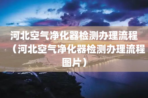 河北空气净化器检测办理流程（河北空气净化器检测办理流程图片）