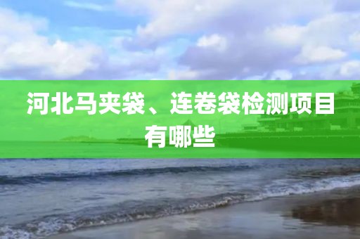 河北马夹袋、连卷袋检测项目有哪些